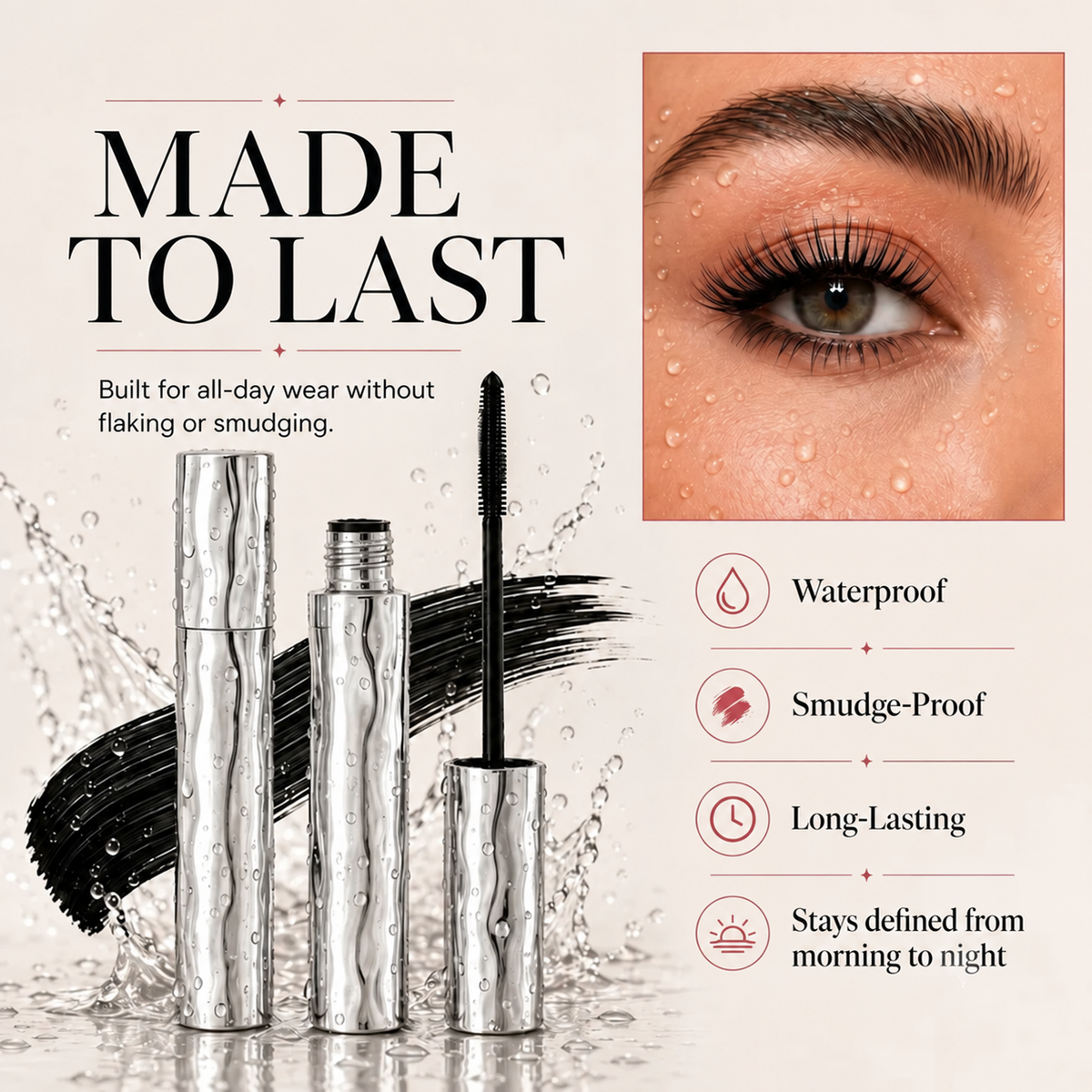💜Waterproof Curling & Lengthening Mascara