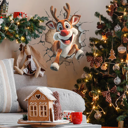 🎄🎅 3D Christmas Wall Stickers – Creative Holiday Home Decor
