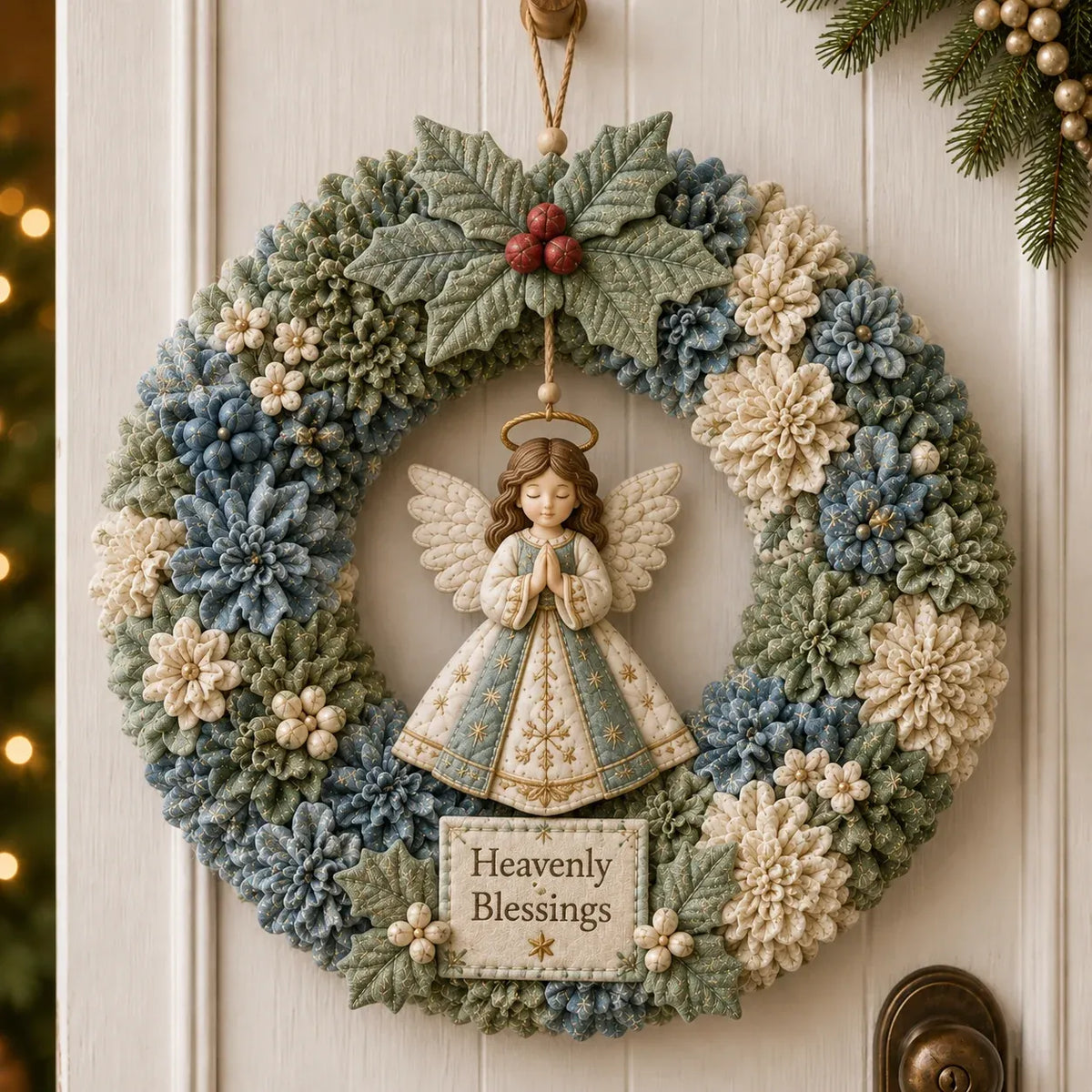 🎄✨ DIY 3D Fabric Poke Christmas Wreath Kit – With Tutorial & Guide Included ❤️❤️
