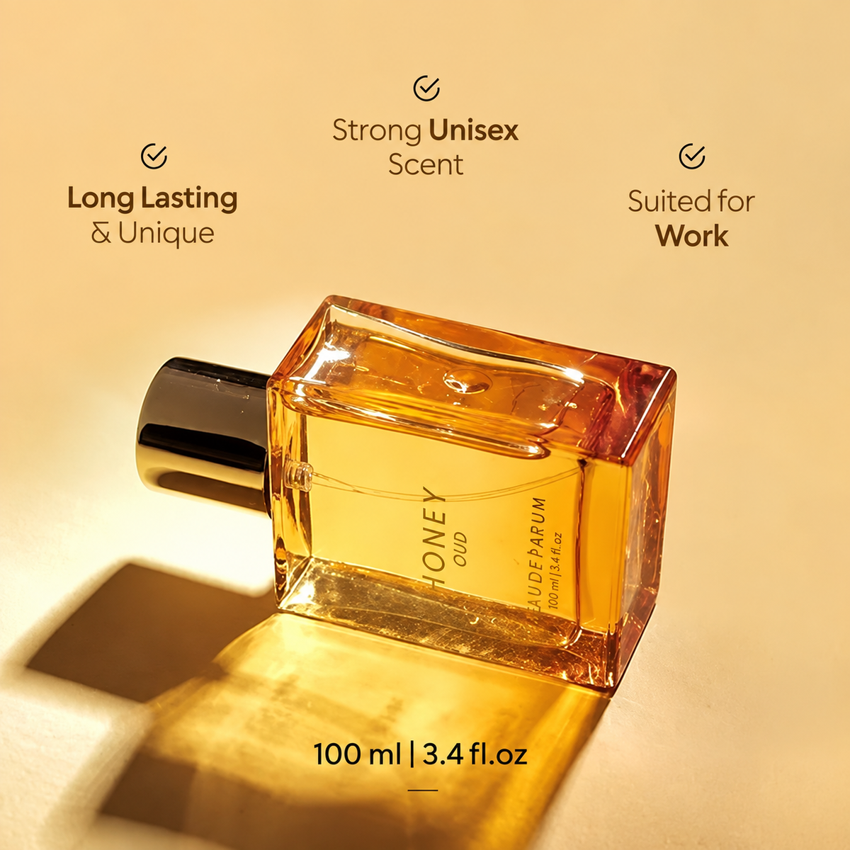 Honey Oud Perfume — The fragrance lasts all day.