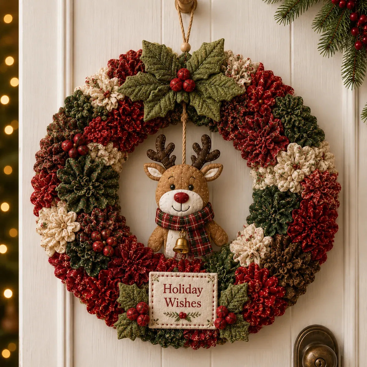 🎄✨ DIY 3D Fabric Poke Christmas Wreath Kit – With Tutorial & Guide Included ❤️❤️