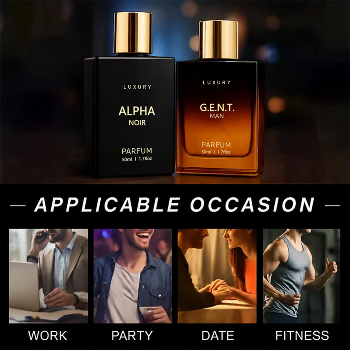 Men's Fragrance Set – 2-Piece Woody & Amber Cologne Duo