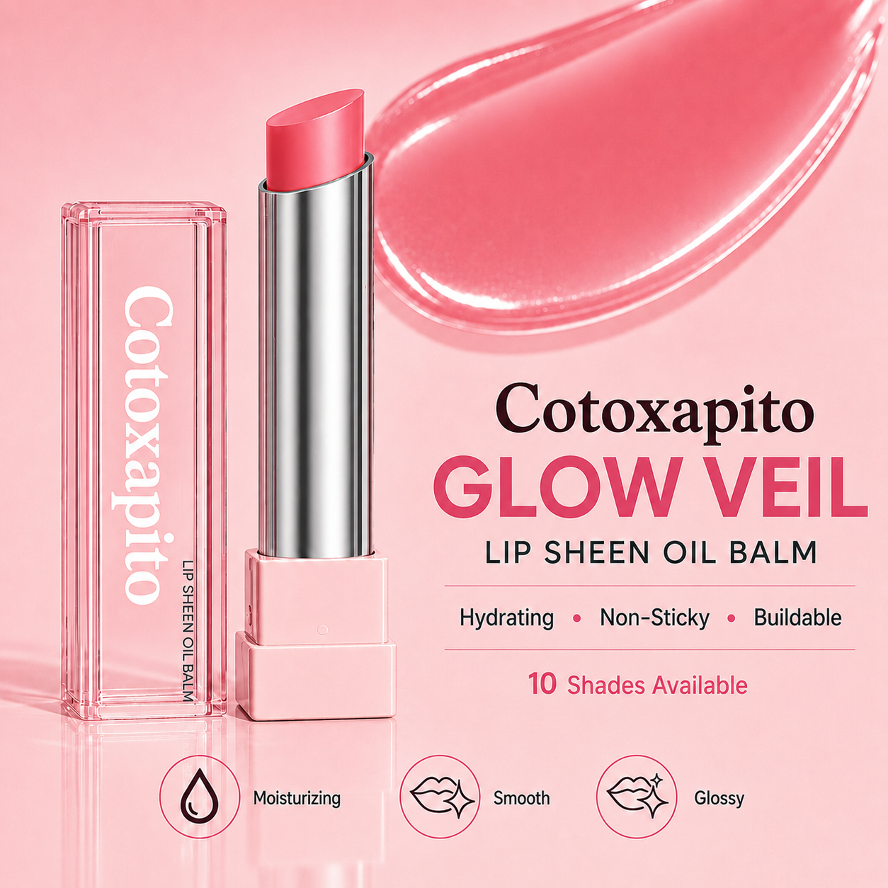 🔥Last Day Buy 1 Get 1 Free|Cotoxapito GLOW VEIL LIP SHEEN OIL BALM