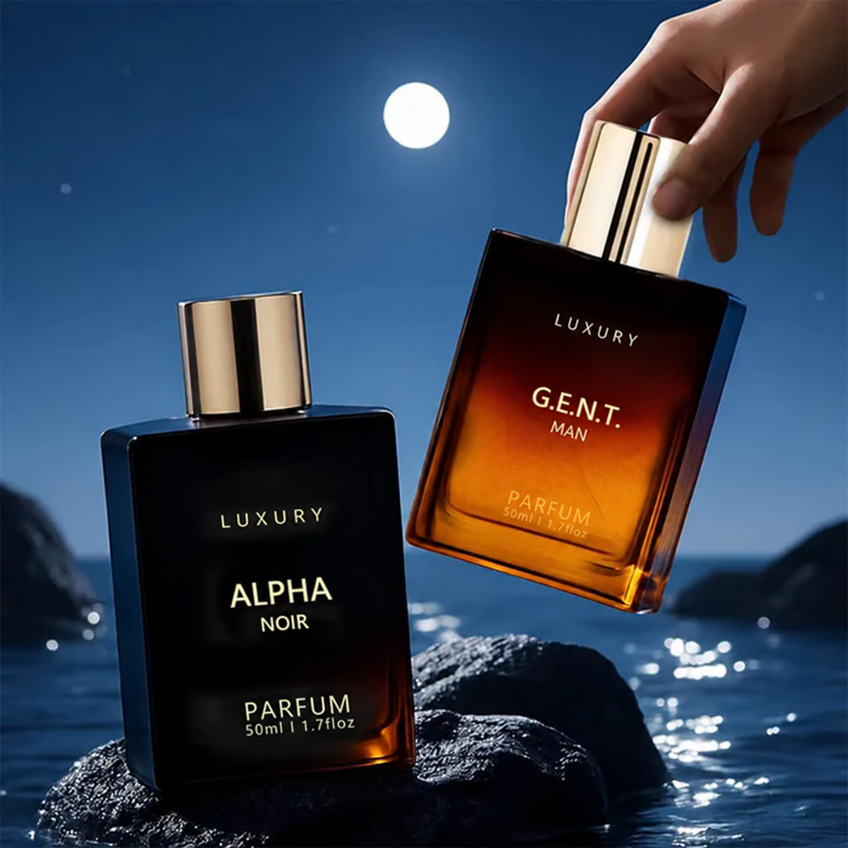 Men's Fragrance Set – 2-Piece Woody & Amber Cologne Duo