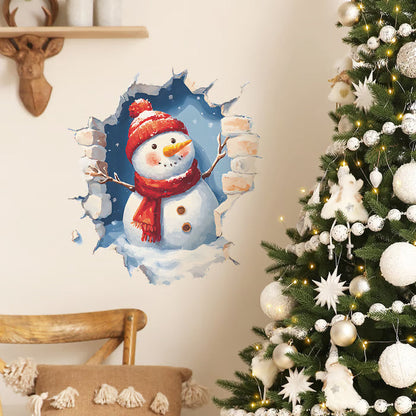🎄🎅 3D Christmas Wall Stickers – Creative Holiday Home Decor