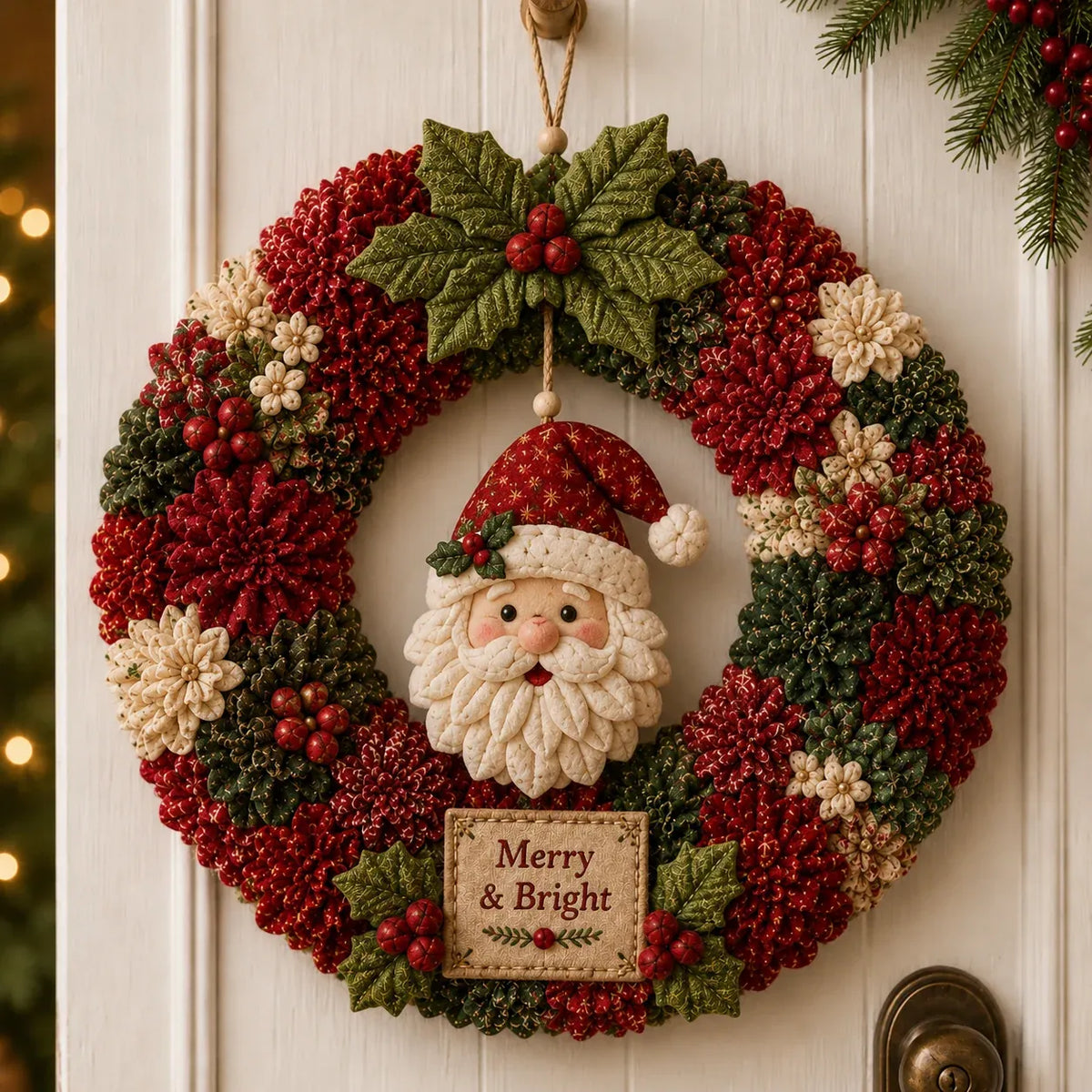 🎄✨ DIY 3D Fabric Poke Christmas Wreath Kit – With Tutorial & Guide Included ❤️❤️