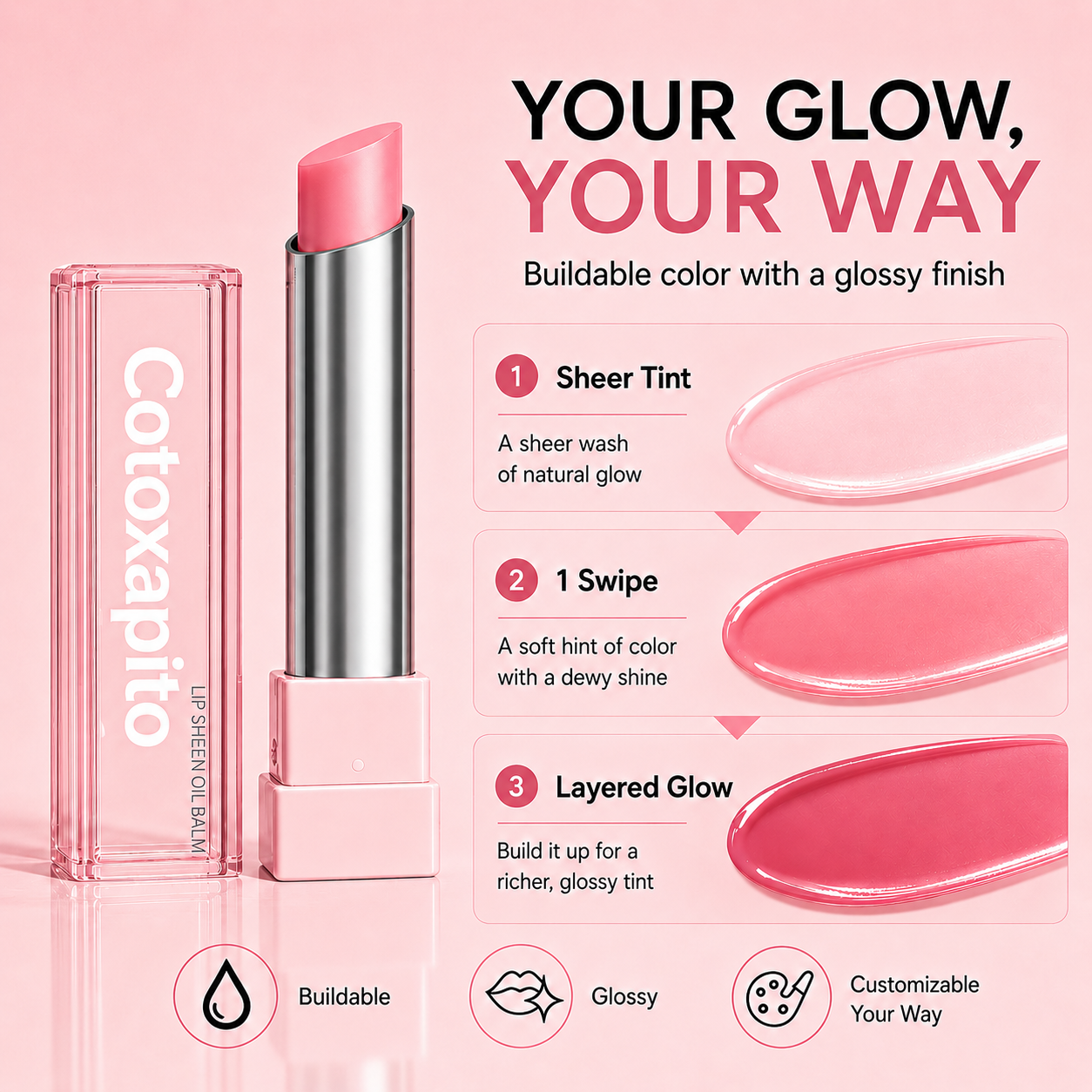 🔥Last Day Buy 1 Get 1 Free|Cotoxapito GLOW VEIL LIP SHEEN OIL BALM
