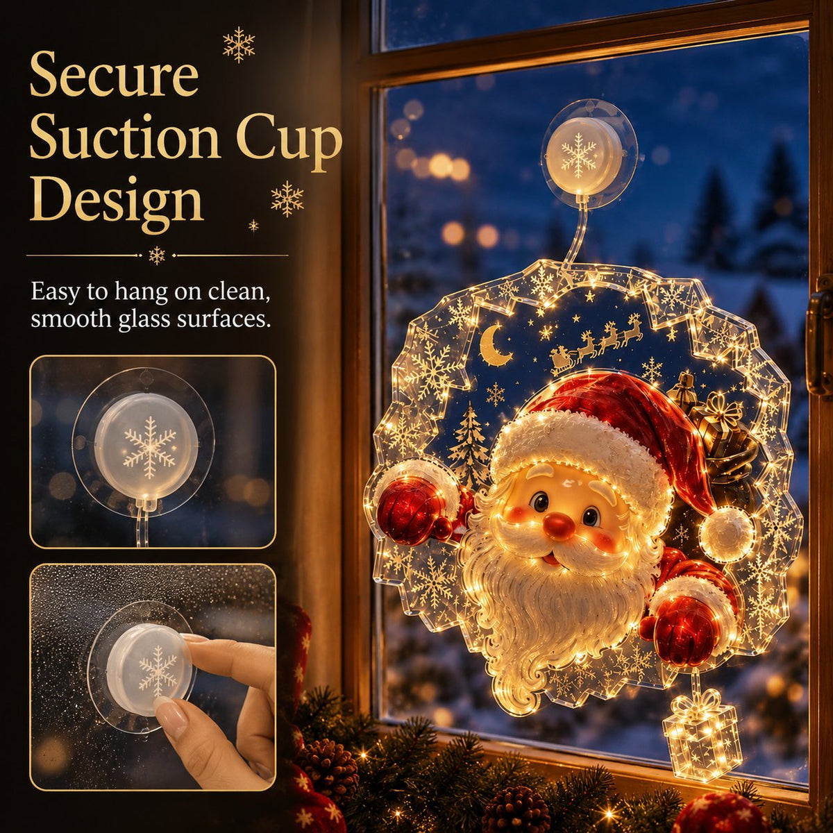 ⭐ Christmas Suction Cup Window Light