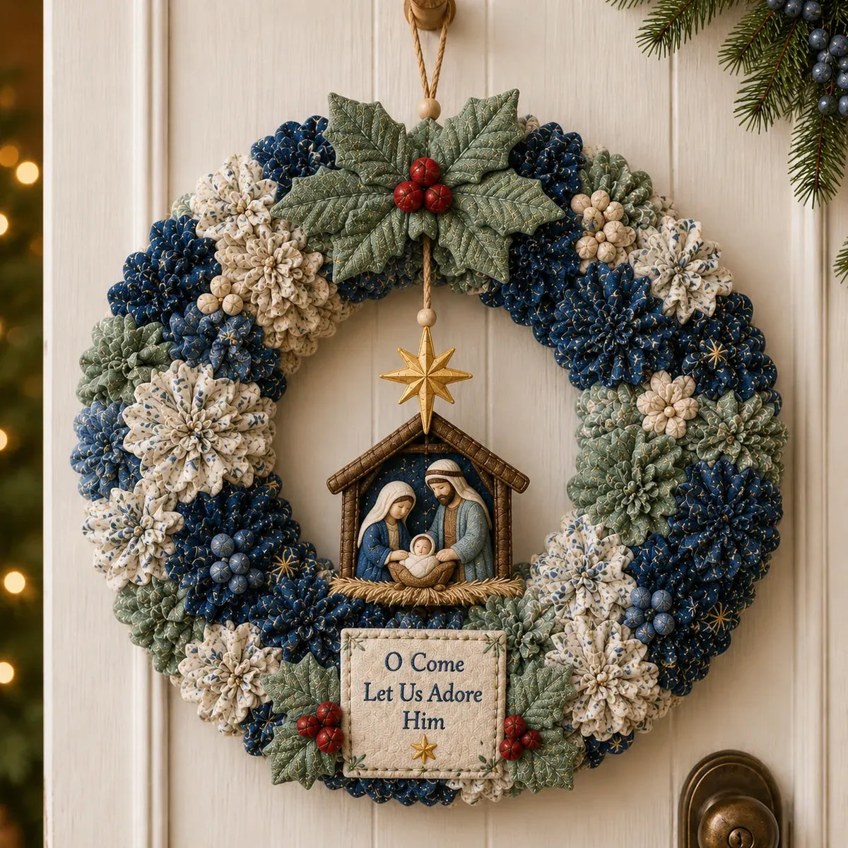 🎄✨ DIY 3D Fabric Poke Christmas Wreath Kit – With Tutorial & Guide Included ❤️❤️