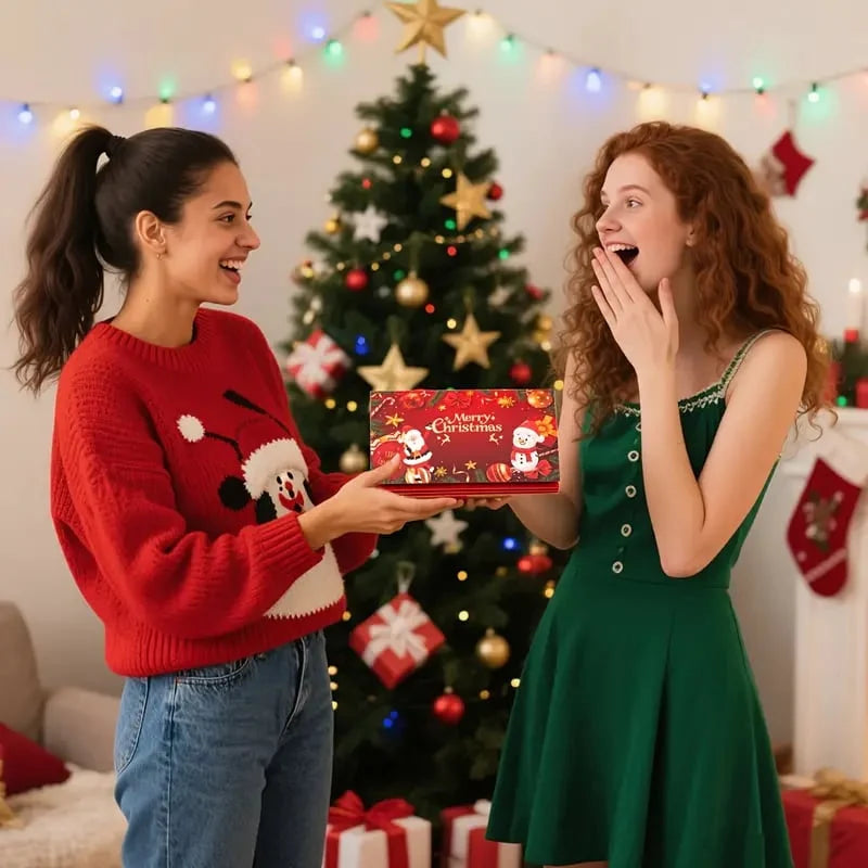 🎄🎅 Christmas Money Gift Envelope with 6 Cash Pockets – Foldable Holiday Cash Holder for Gift Cards, Christmas Money Gift & Surprise Reveal